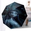 Corpse Bride Inspired Automatic Folding Umbrella:8 Bone Iron Frame,Portable Design for Outdoor Use Perfect Gift for Fans and Travelers!0