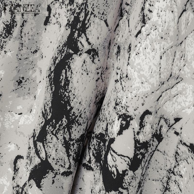 ZANZEA Women Summer Loose Printed A-Line Jumpsuits