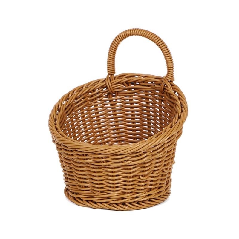 Винтажная настенная корзина для хранения, декоративные подвесные органайзеры для дома, прочная конструкция из ПП-пластика