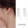 Banyan Tree S925 Silver French Three Pearl Elegant Earrings