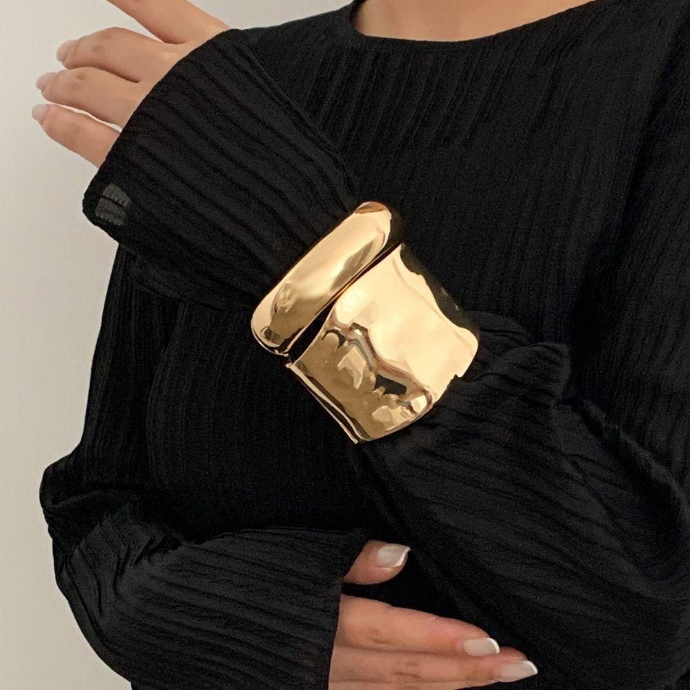 Модные металлические браслеты простые квадратные ручные цепочки золотые геометрические браслеты-манжеты весна