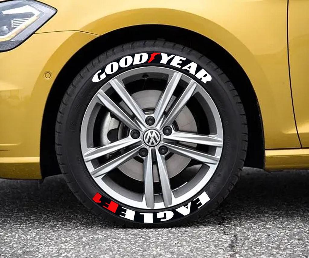 Цельная светоотражающая 3D ПВХ наклейка с буквами для шин - Персонализированная модификация автомобиля