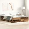 Bed Frame without Mattress Vintage Wood Look 120 x 190 cm Wood Based Material