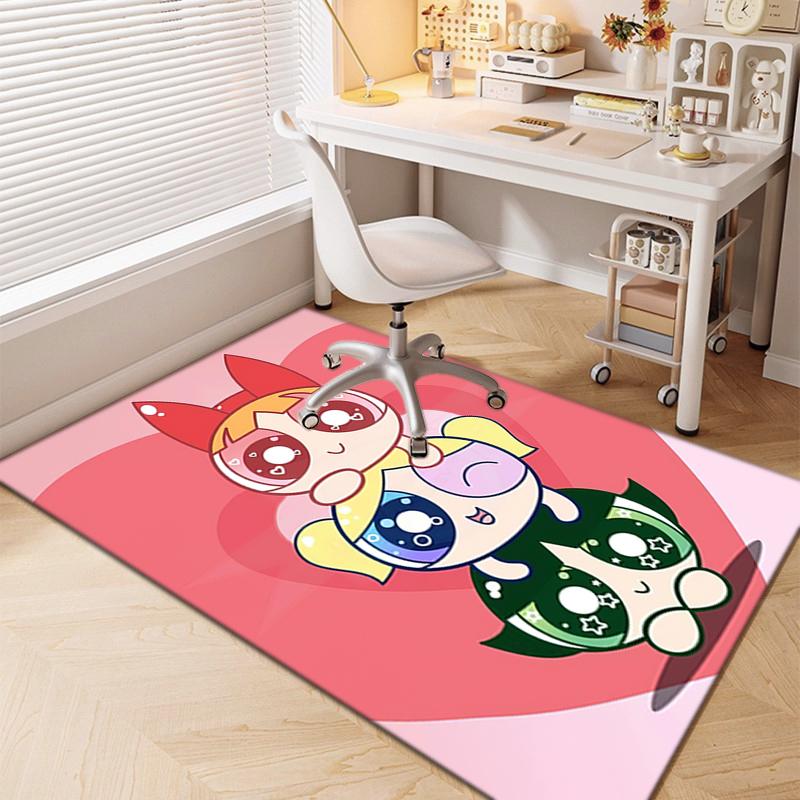 1Pc The Powerpuff Girls Printed rectangle carpet, home door mat, outdoor travel protection carpet A11