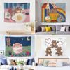 Nordic Ins Tapestry Cute Cartoon Background Cloth Hanging Cloth Bedroom Decoration Cloth Photographic Wall Cloth