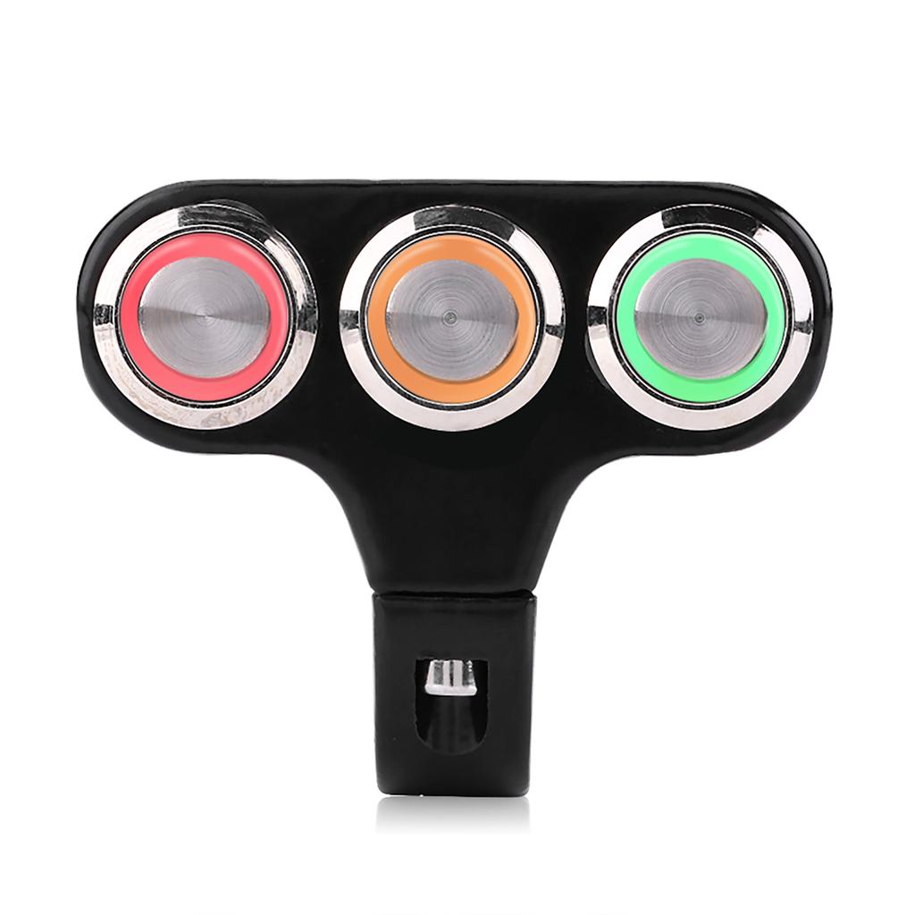 22 мм Переключатель на руль мотоцикла Фара Аварийка Тормоз Противотуманная фара ВКЛ ВЫКЛ со светодиодной подсветкой