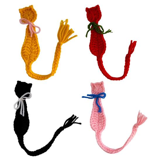 Закладка для книг «Кошка» ручной работы, тонкая работа, маркер для страницы, яркий цветной бант, декор