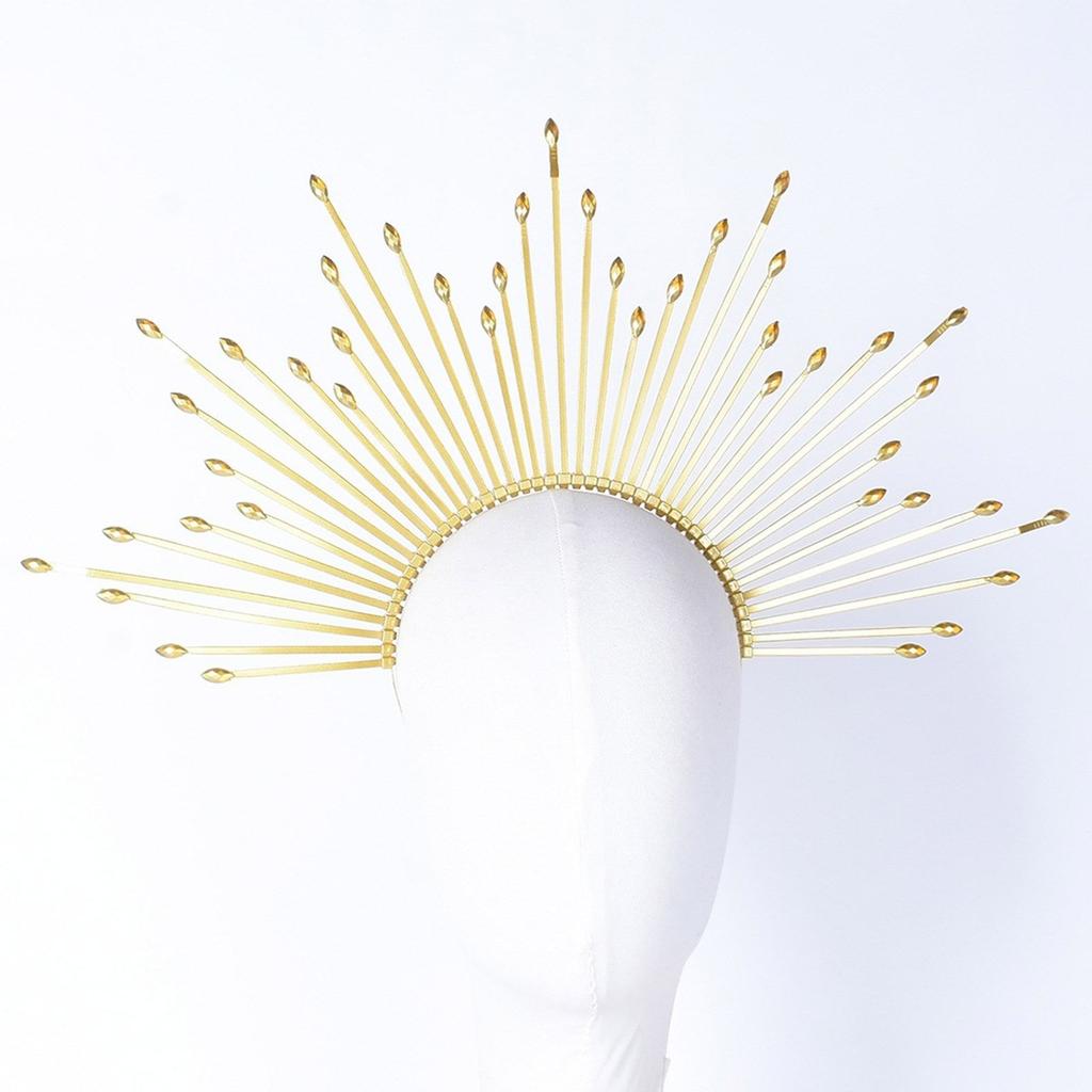 Goddess Halos Hairband Stylish Crown Halloween Cosplay Headdress Jewelry Elegant Headband for Weddings and Parties