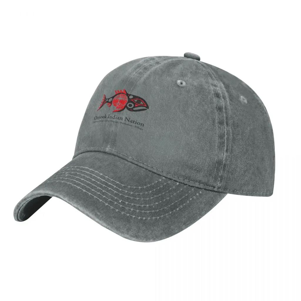 Chinook Indian Nation Tribal Logo horizontal Baseball Cap Hat Beach sailor cap for Unisex funny hat Hip Hop Golf Wear Unisex Womens