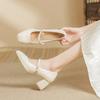 Leather Flat for Huizhou Women's Shoes Su Yinyin Same Mary Jane Shoes High Heels Korean Version New High Heels Women