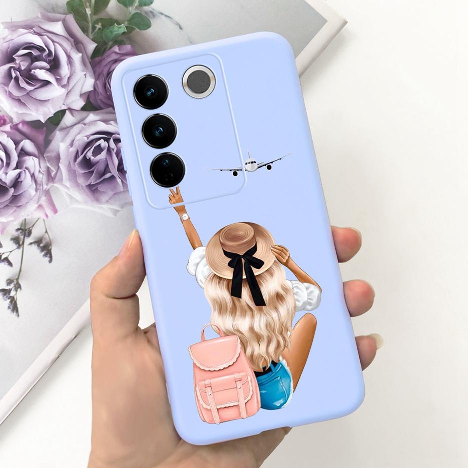 Чехол для Vivo V27 Чехол для Vivo V27e V2237 Милый Модный Расписной Чехол Мягкий Силиконовый Чехол для Телефона Для Vivo V27 Pro V 27 V27e Задняя Крышка Сумки
