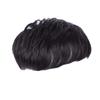 AISIHAIR Men's Short Hairpiece with Top Cover, Black, Medical-Grade, for Men