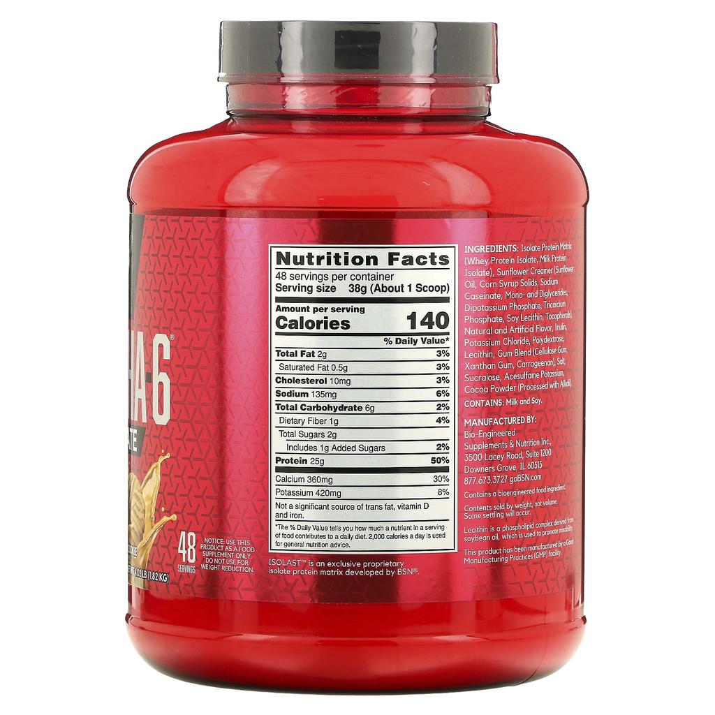 BSN, Syntha-6 Isolate, Protein Powder Drink Mix, Peanut Butter Cookie, 4.02 lb (1.82 kg)