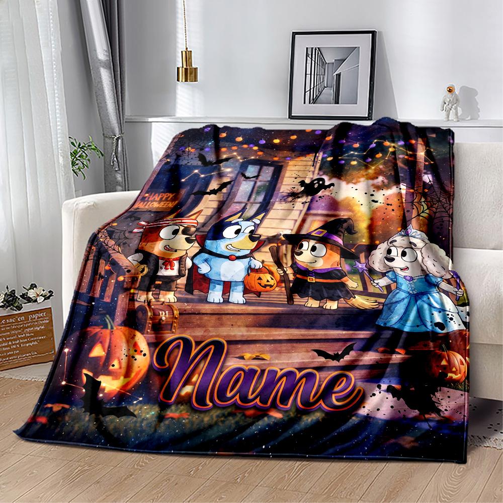 Halloween Costume Parade Personalized Text Blanket Cozy Personalized Blanket Durable Comfort Great for Office Office Chair Bedding Picnics