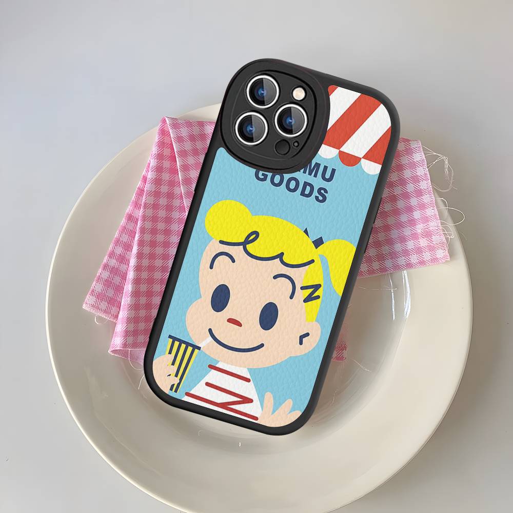 Модный чехол для телефона Osamu Goods для IPhone 16 15 14 13 12 11 Pro Max Plus Ударопрочный кожаный чехол
