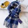 Hokkaido Pure Cashmere Couple Plaid Scarf Winter Women's Warm High-end Scarf Men