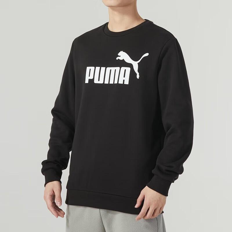 Puma Флисовая толстовка с принтом букв 'Черный Белый' Мужская 682722-01