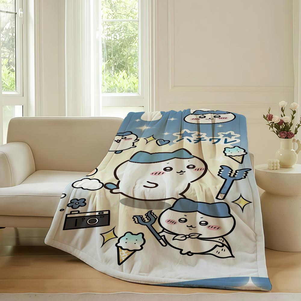 Cartoon cute C Chii K KawaS Blanket For Sofa Office Bed Plane Travel Sleep Read Relax Camping Soft And Warm