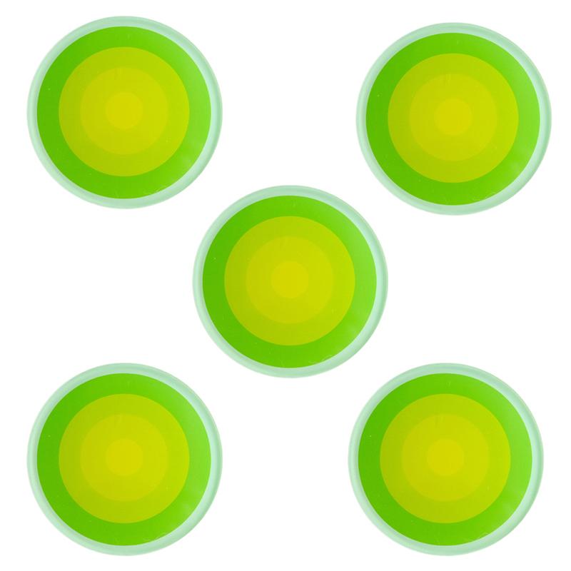 5pcs Acrylic Anti Slip Coaster Porta Vasostable Mat Cup Holders Gradient Color Cocinas Accesorios Kitchen Drink Coasters