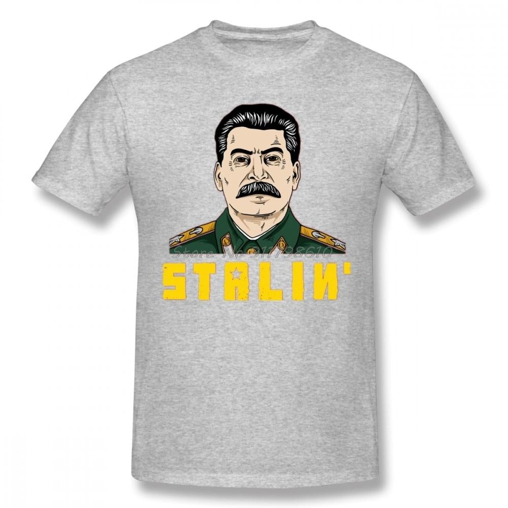 Stalin Cartoon Unisex T Shirt Plus Size O-neck Cotton Custom Short Sleeve T-shirt Unisex Tees Harajuku Streetwear