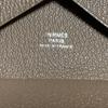 Hermes Calvi Duo Silver Buckle Epsom Calfskin Card Holder Wallet Unisex Wallet Elephant-Grey H083035CK18