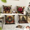 Christmas Pillow Cover Christmas Tree Elk Snowman Print Pillow Cover Home Decoration Cushion Cover