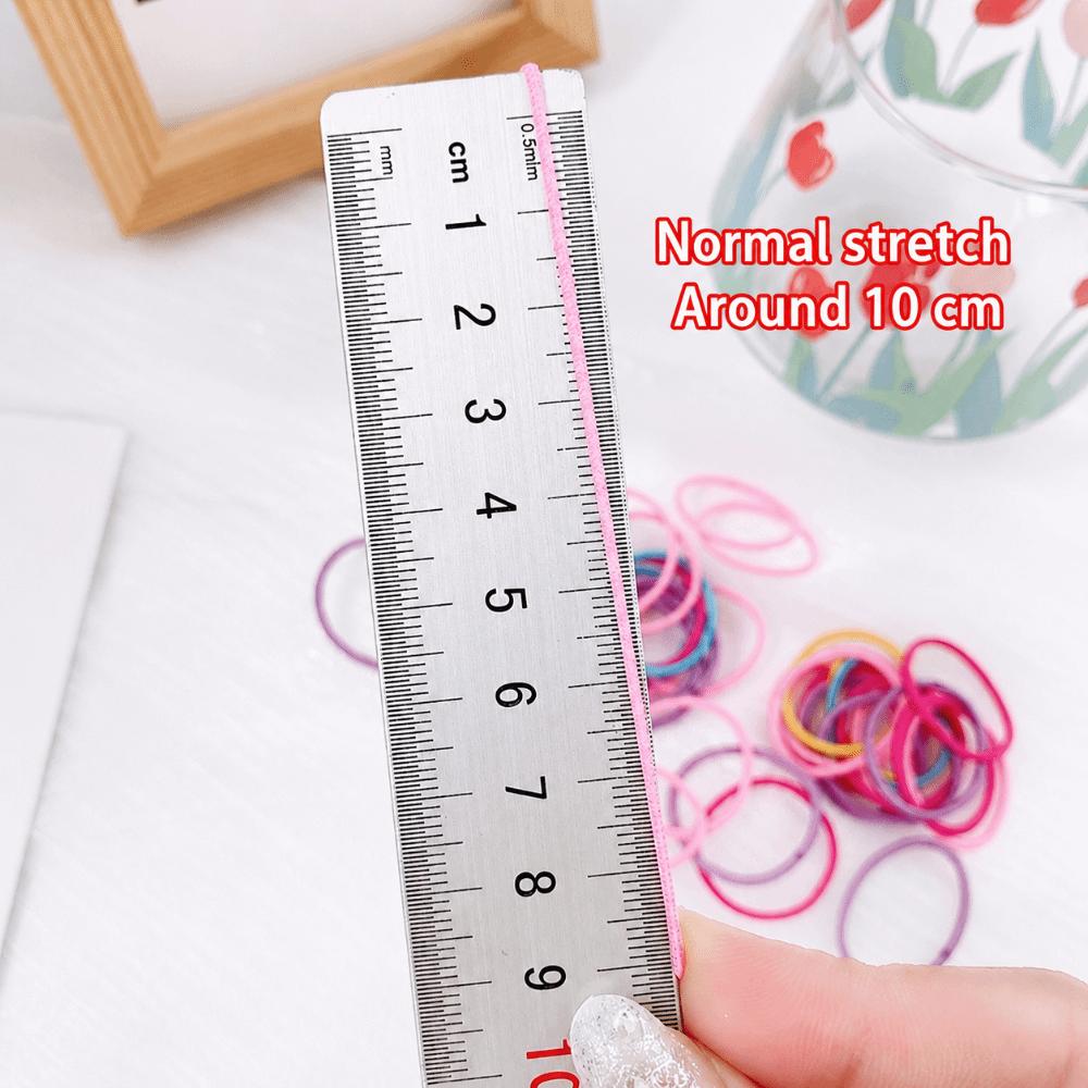 500pcs Candy Color Hair Bands Mini Scrunchie Hair Ties Cute Hair Accessories Girls Kids