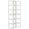 3 Piece Room Divider White Solid Paulownia Wood
