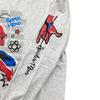 Small Planet Marvel Sleeve Print Long Sleeve T-Shirt Spider-Man/HERO, Size L, Ash