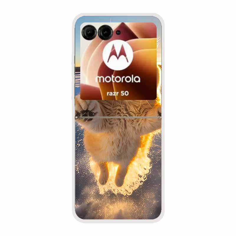 Чехол для Moto Razr 50 Прозрачный Пластик Жесткий Окрашенный Космический Прозрачные Чехлы для Телефона для Motorola Razr 60 50 Coque Razr 2024 PC Чехлы