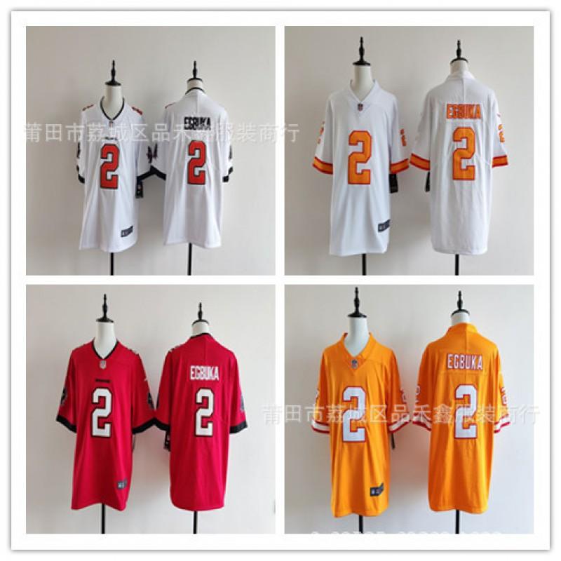 Tampa Bay Buccaneers NFL Football Jersey EGBUKA 2 Orange White Red Retro Style Cotton Sports Fan Apparel