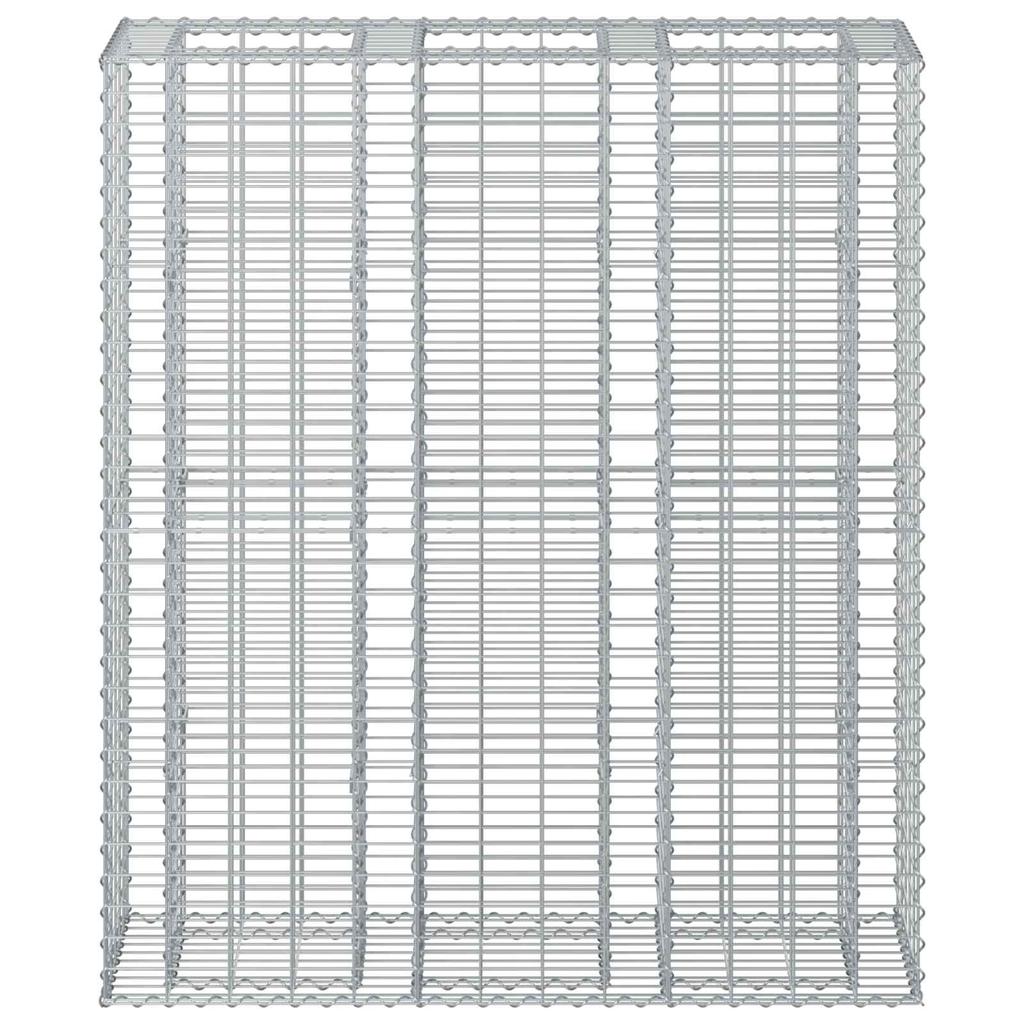 Gabion Raised Bed 2 pcs Silver 130 x 50 x 150 cm