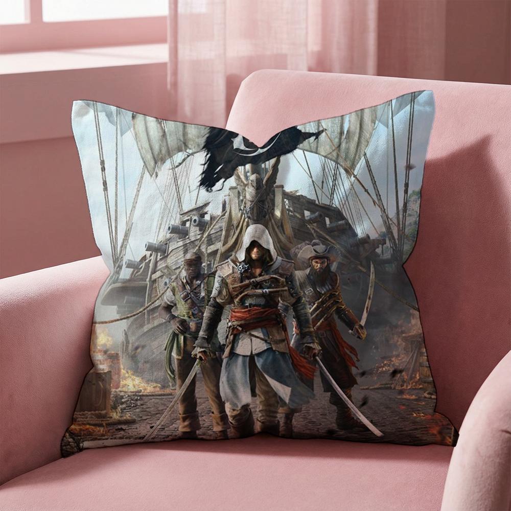 AAssassinS CCreed Game Cushion Cover MultiScene Pillow Cover for Home Car Reversible Soft Durable for Daily Use