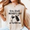 First Mother's Day Shirt – Champagne & Baby Bottle, New Mom Gift
