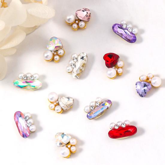 10 шт. трехмерные роскошные изысканные блестящие украшения для ногтей «сделай сам» из искусственного жемчуга дизайн ногтей Nail-Beauty Nail Art
