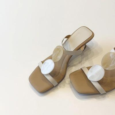 Элегантные туфли на танкетке с открытым плечом для женской головы, пляжные шлепанцы