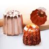 4Pcs Aluminum Zinc Zinc Alloy Canele Cake Mould Non-stick Cupcake Mould Decorating Cannele Mold  Mousse