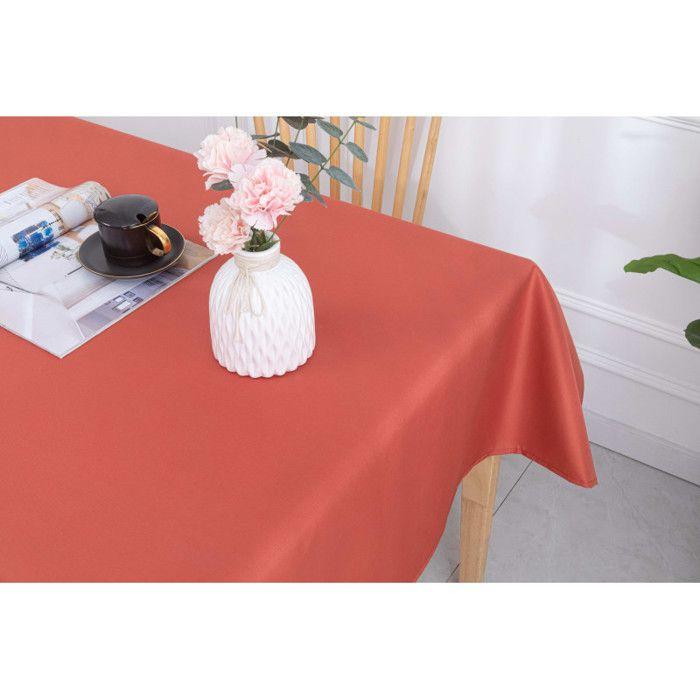 Nappe enduite avec traitement antitache Terracotta rectangulaire 145 x 240 cm