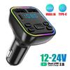 G38 Bluetooth 5.0 FM Transmitter Car Handsfree Kit PD Type-C Dual USB 3.1A Fast Charger Car MP3 Modulator Player Audio Receiver