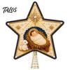 Christmas Tree Decoration Making Kit Rhinestone Art Topper Kit, DIY Nativity Star Xmas Sparkling Top Crafts Decor, Christian Religious with