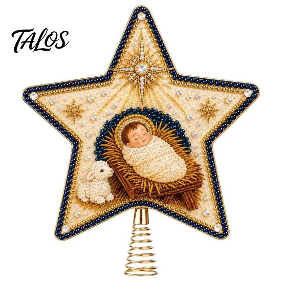 Christmas Tree Decoration Making Kit Rhinestone Art Topper Kit, DIY Nativity Star Xmas Sparkling Top Crafts Decor, Christian Religious with