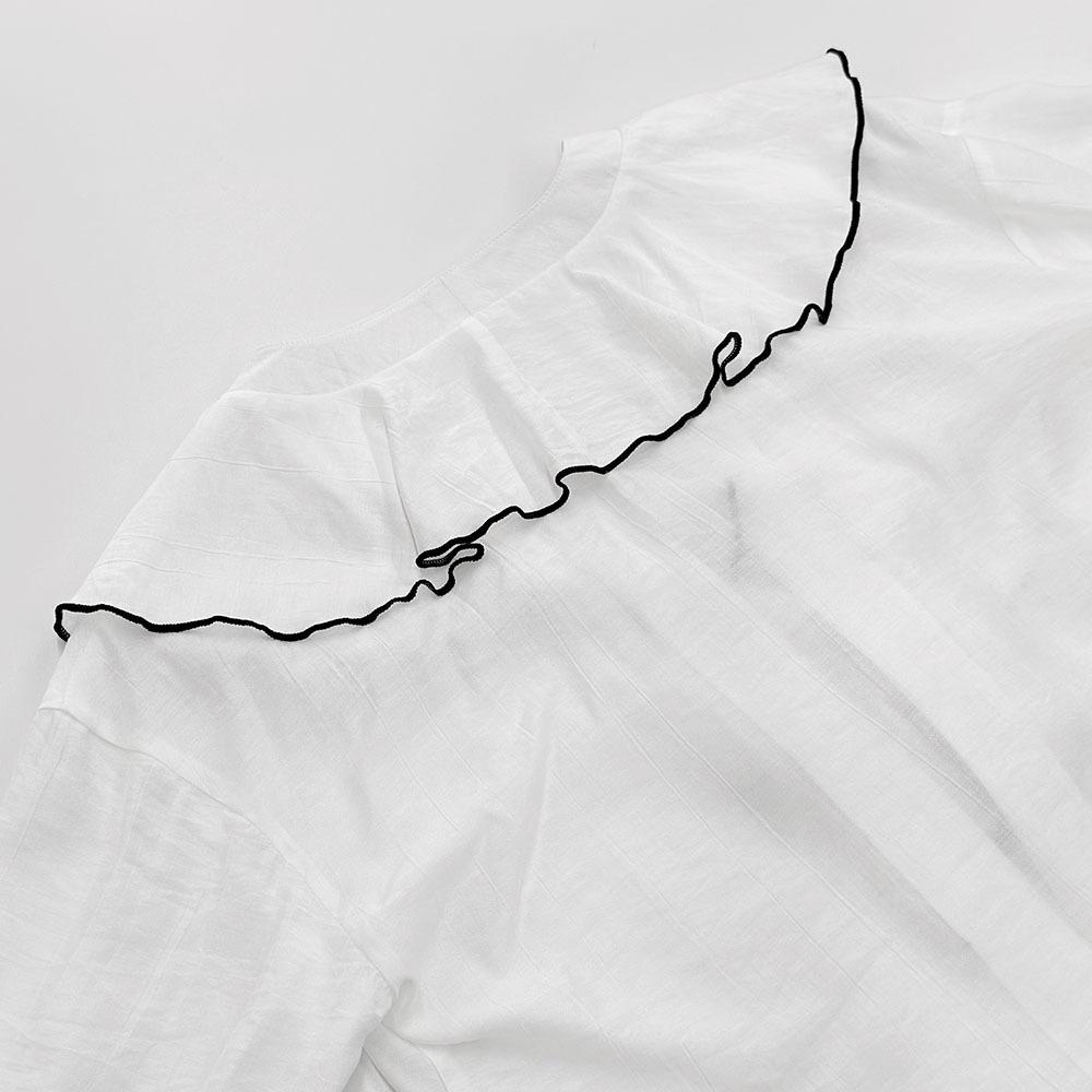 Новый Весенне-Осенний Женский Простой Модный Повседневный Кардиган Топ Цветной Блок Многослойная Рубашка с Рюшами