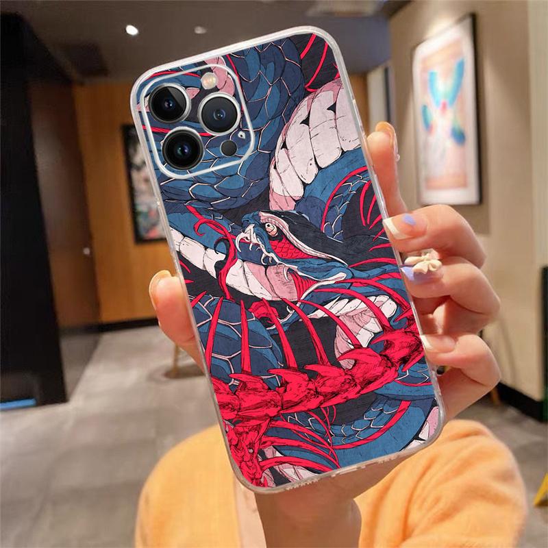 Чехол для телефона для iphone 17 Pro Max Air 16 15 14 13 Pro Max 15 16 Pro 15Plus Японский стиль Арт Волна