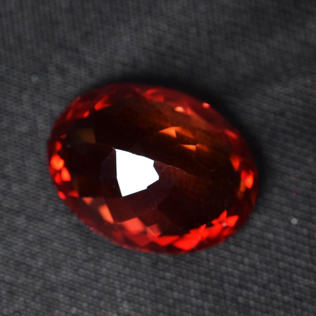 Natural Orange Sapphire Loose Gemstone 12.05 ct Flawless Ceylon Oval Shape September Birthstone Gift