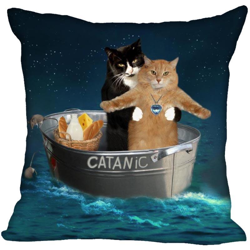 Спальня Домашний Офис Декор Наволочка Квадратная Забавный Кот Животное