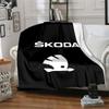 skoda Flannel Blanket Soft All-Season Throw, Design for Camping, Car Travel, Hiking Sofa, Bed, Office Perfect Gift for Parties