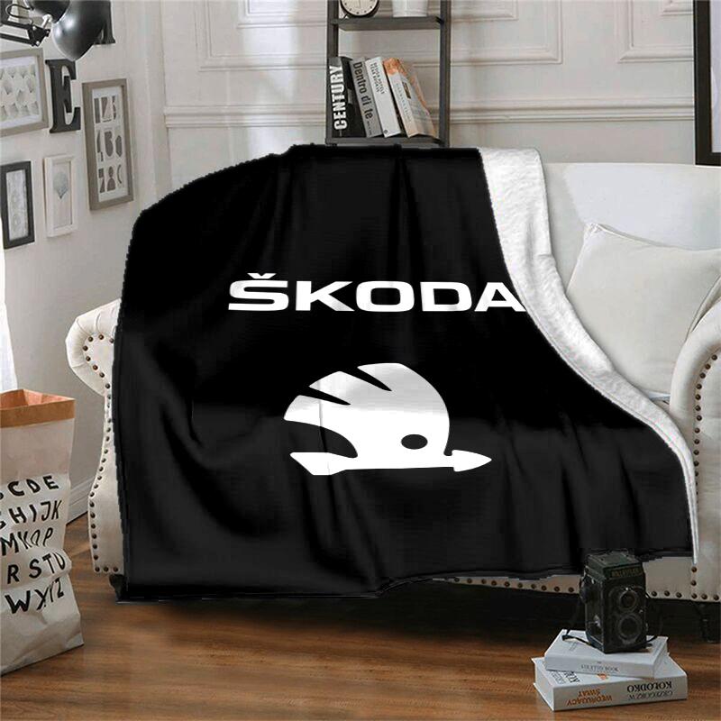 skoda Flannel Blanket Soft All-Season Throw, Design for Camping, Car Travel, Hiking Sofa, Bed, Office Perfect Gift for Parties