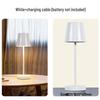 LED Rechargeable Metal Touch Dimming Desk Lamp for Western Restaurant Tabletop Atmosphere