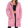 Women's Zip Up Hoodies Oversized Fleece Long Pullover Hooded Sweatshirts Casual Long Sleeve Fall Hoodie Jacket