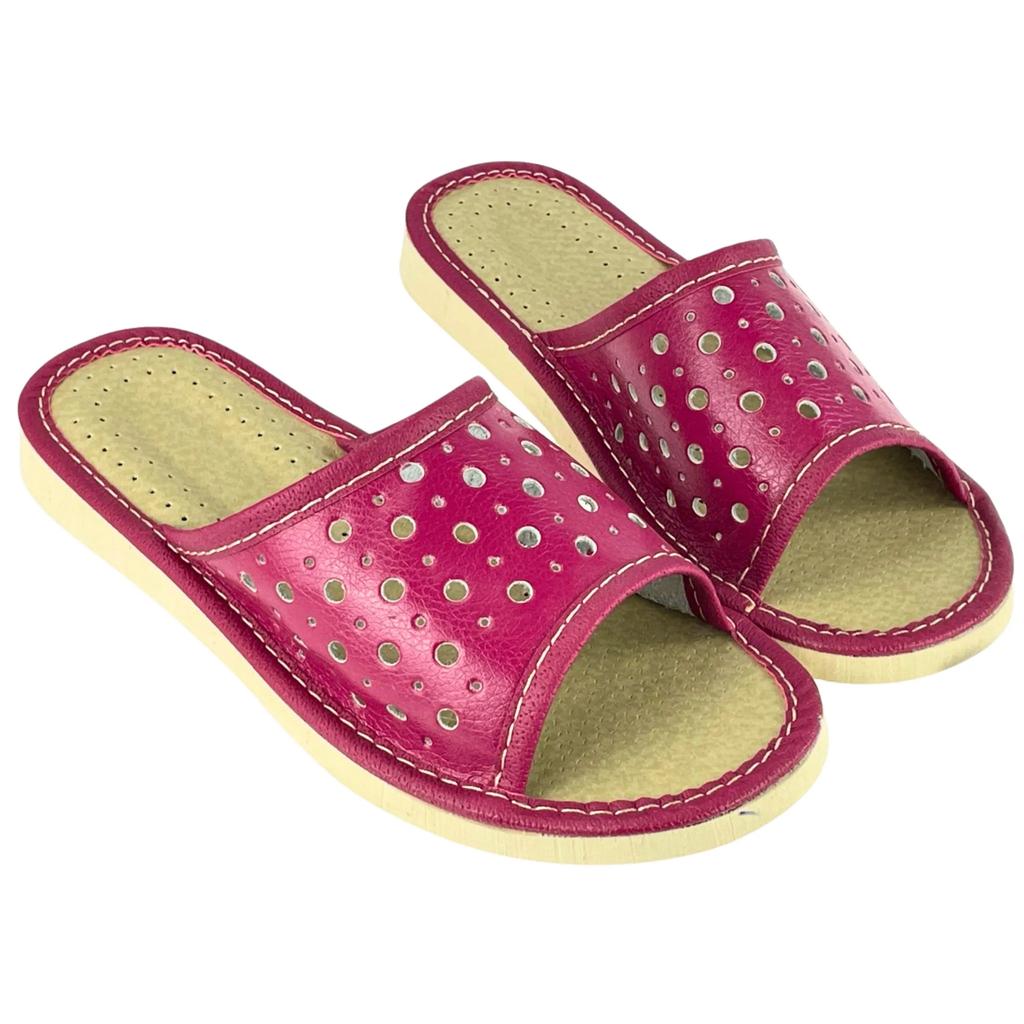 Light purple women's slippers, home footwear for women 36